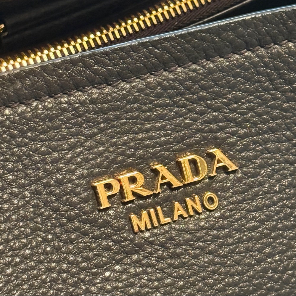 Prada Large Matinée Vitello Daino Shoulder Bag in Nero with Dustbag RARE - Picture 12 of 15